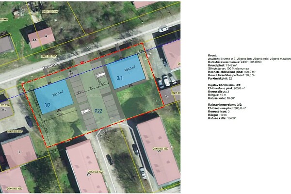 plot for sale, residential (skyscraper) - Nurme tn 3, Vana-Jõgeva, Jõgeva vald, Jõgevamaa