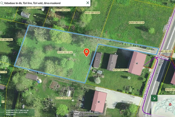 plot for sale, residential land - Vabaduse tn 6b, Türi linn, Türi vald, Järvamaa