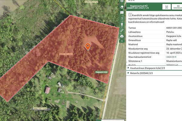 plot for sale, land-profit land - Kaigepere, Rapla vald, Raplamaa